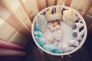 table with baby seats built in